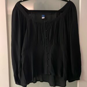 NWT Old Navy Size L Peasant Button-Front Top